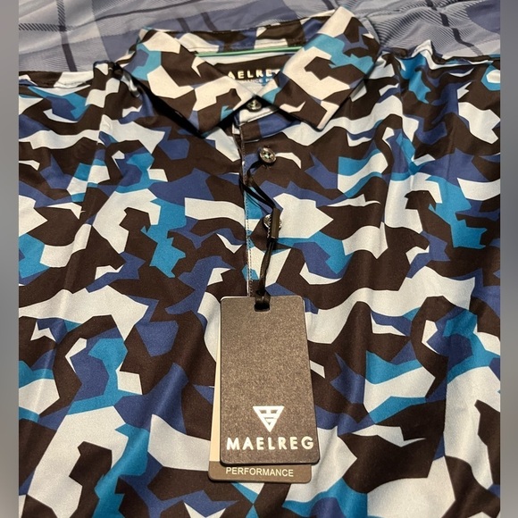 NWT Golf Polo Shirts Short Sleeve Striped Performance Moisture Wicking Dry Fit - Picture 6 of 6